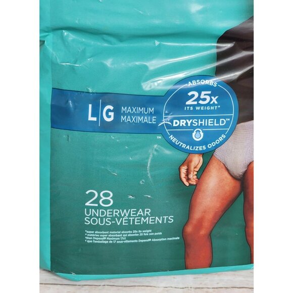 Depend Fresh Protection Underwear L/XL 28 Count Super Absorbent With DryShield - Picture 2 of 9